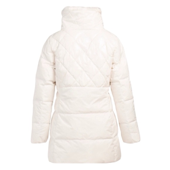 ♠️kate spade Quilted Feather & Down Puffer Coat, Cream Combo NWT - Picture 4 of 14